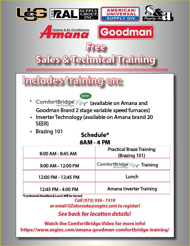 Goodman Amana Logo - Amana & Goodman ComfortBridge Training in South Brunswick ...