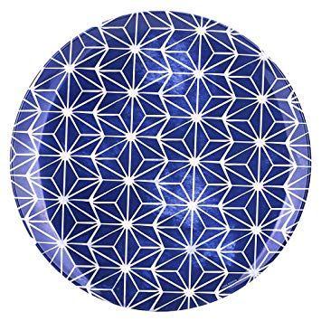 Blue Star Blue Circle Logo - Zak Designs 6766-1570 Batik Melamine Plates, 11 inch, Blue Star ...