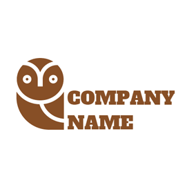 Brown Owl Logo - Free Owl Logo Designs | DesignEvo Logo Maker