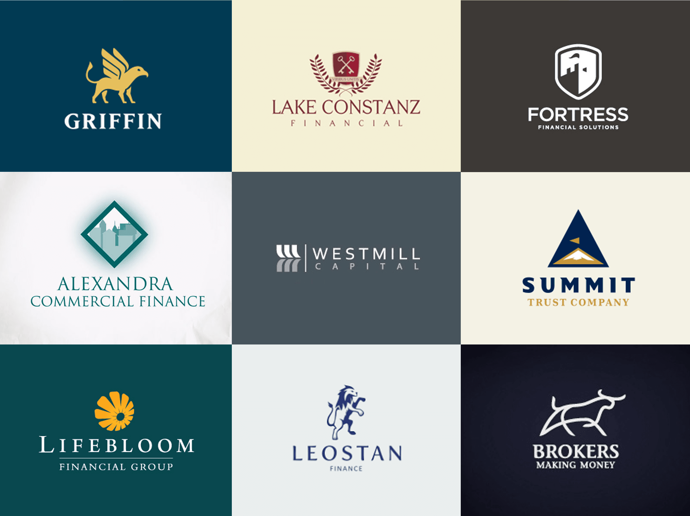 Well Known Commercial Company Logo - Financial company names: Original Examples & Tips. Logo Design Blog