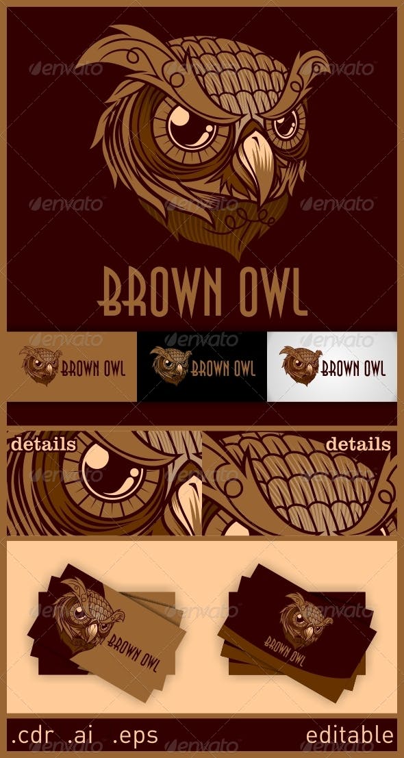 Brown Owl Logo - Brown Owl Logo by matadewa | GraphicRiver