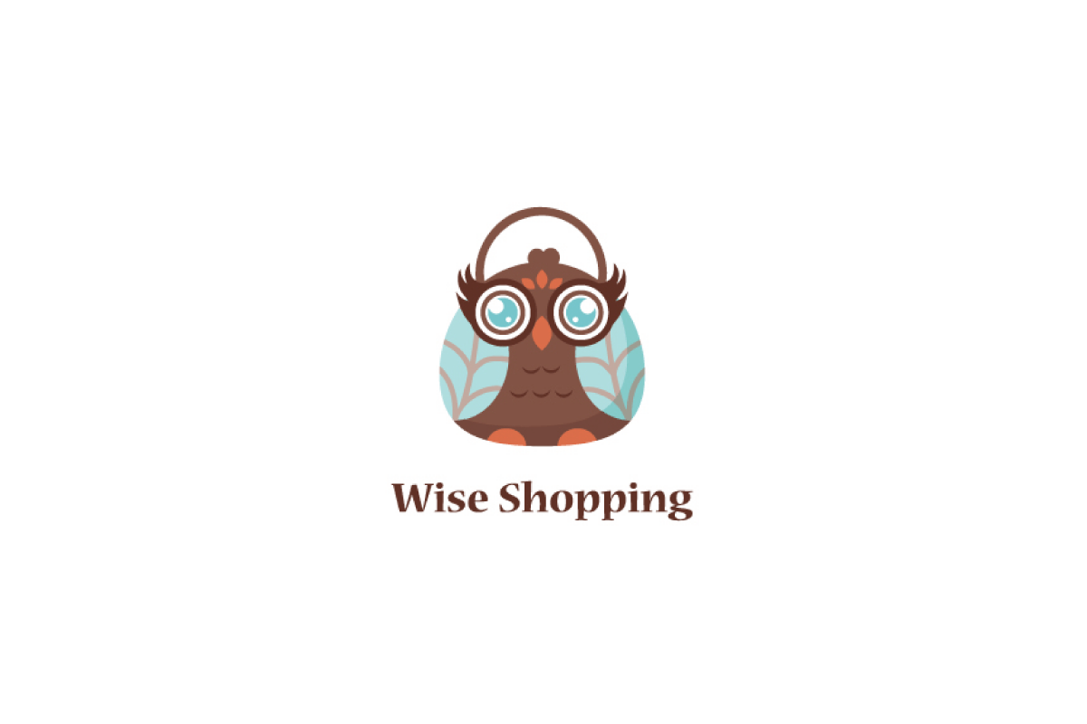 Brown Owl Logo - WiseShopping Owl Logo Design | Logo Cowboy