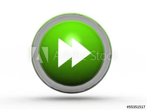 White Ball in Green Circle Logo - scroll glass ball icon on white background this stock