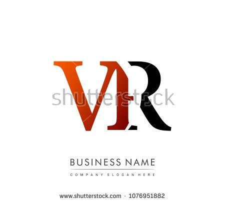 Black Letters Logo - initial letter logo VR colored red and black, Vector logo design ...