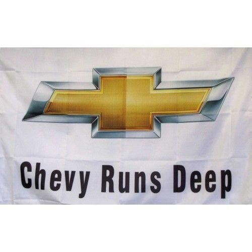 Chevy Runs Deep Logo - Chevy Runs Deep Logo Car Lot Flag (F-1839) - by www.neoplexonline.com