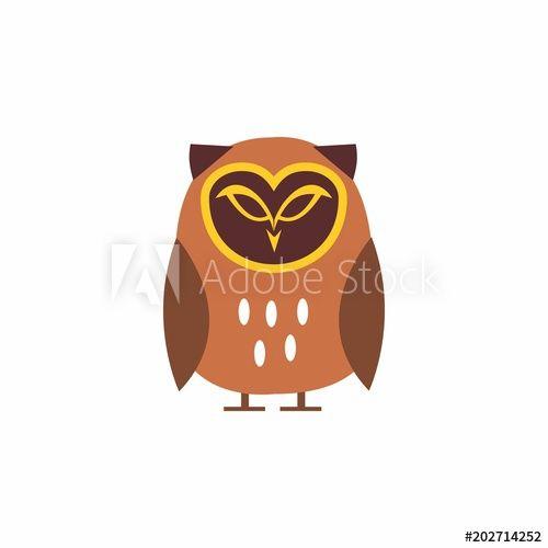 Brown Owl Logo - cute owl logo for mascot - Buy this stock vector and explore similar ...