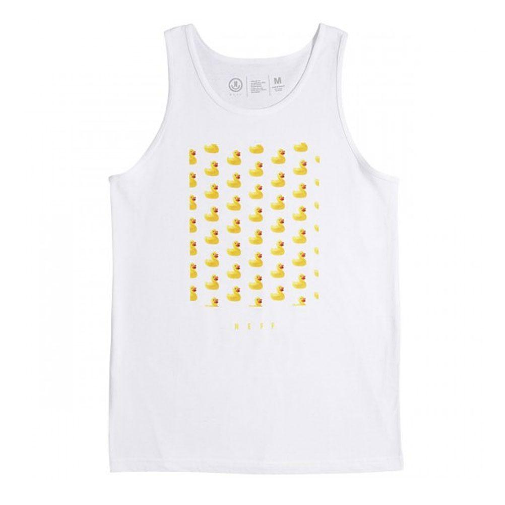 Tank Top Neff Logo - Neff Men's Ducky Tank Top Shirt White Tee Tanks Clothing Apparel