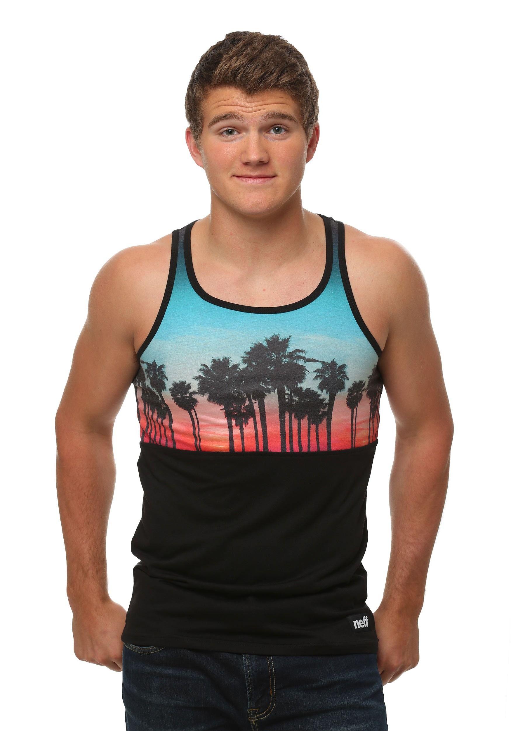 Tank Top Neff Logo - Neff Palm Stripes Tank