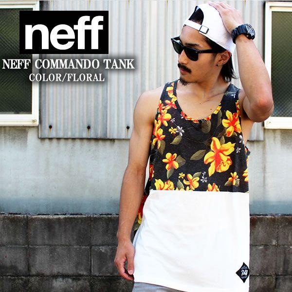 Tank Top Neff Logo - badass: Neff Neff tank top COMMANDO TANK floral floral Black Black ...