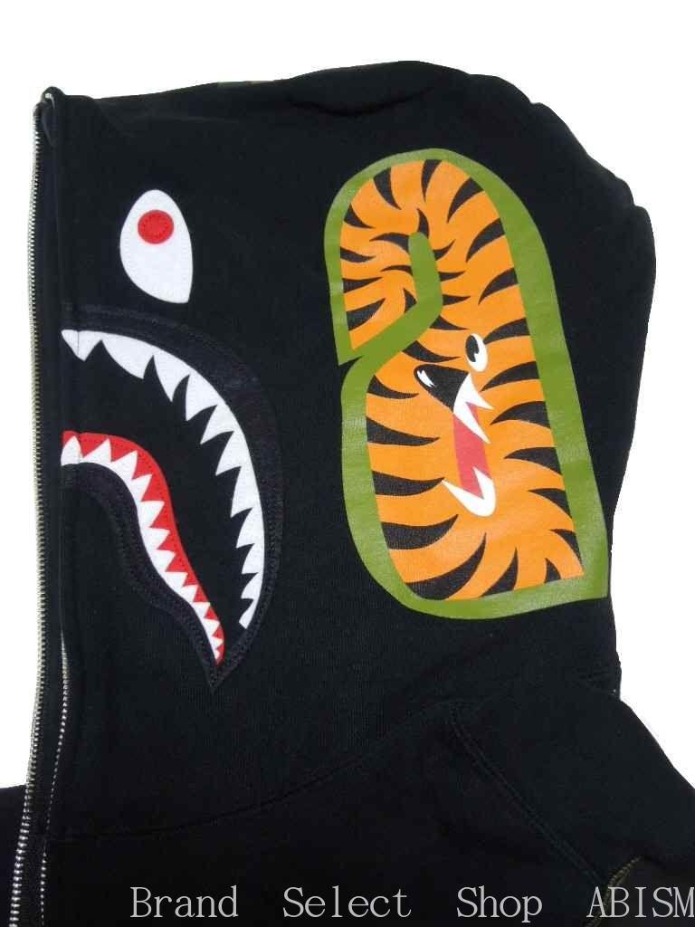 BAPE Tiger Logo - brand select shop abism: A BATHING APE (APE) SHARK FULL ZIP HOODIE ...