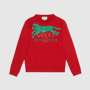 Red and Green Gucci Logo - Men's Sweatshirts & Hoodies | GUCCI ®