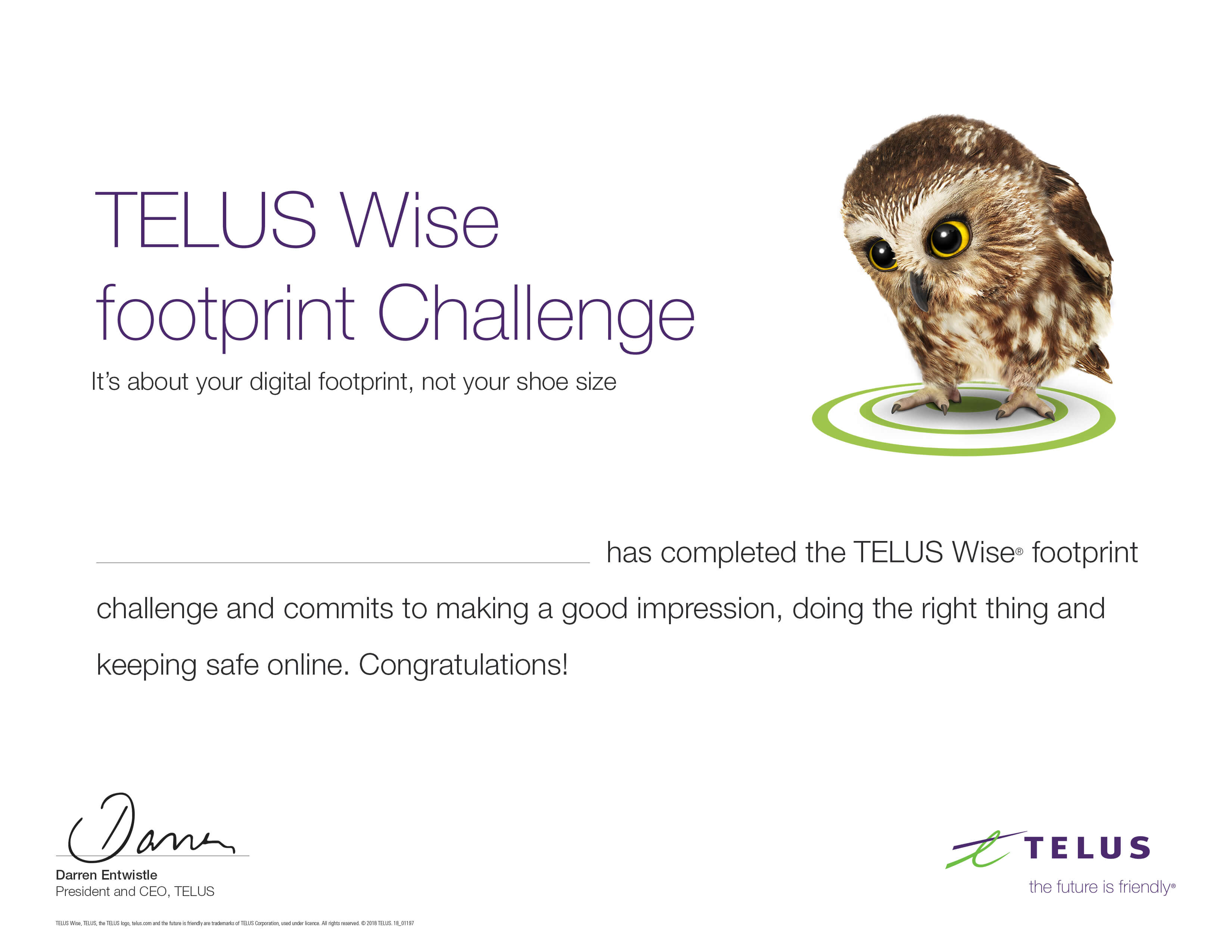 TELUS Logo - TELUS Wise Footprint | Footprint Challenge