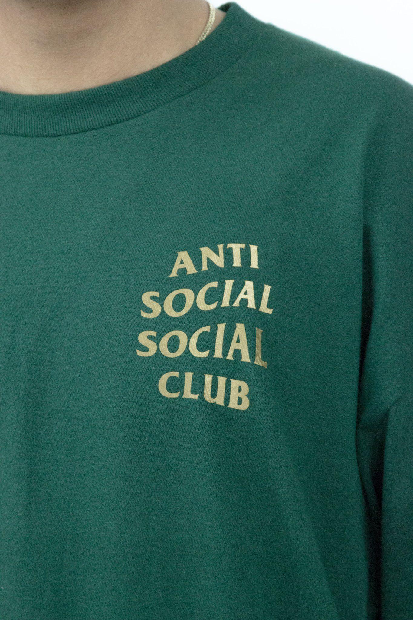 Anti Social Social Club Gold Logo - Anti Social Social Club Green/Gold Tee – ptxthespot