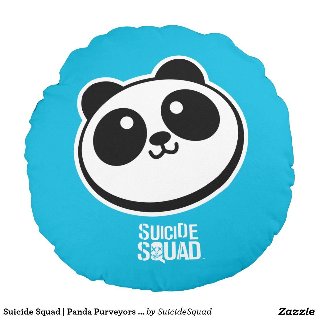 Round Squad Logo - Suicide Squad. Panda Purveyors Logo Round Pillow. My Zazzle