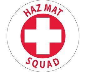 Round Squad Logo - First Aid Squad Round Vinyl Hard Hat Emblem - Aris Industrial Supply