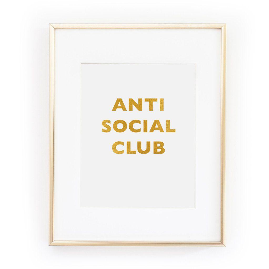 Anti Social Social Club Gold Logo - ANTI SOCIAL CLUB GOLD FOIL ART. LA LA LAND