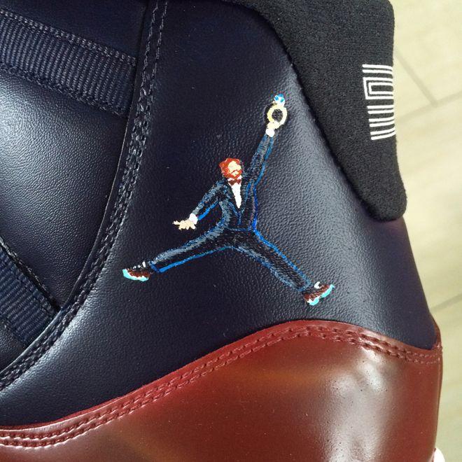 Jordan 11 Logo - Must See: Customized Air Jordan 11s of a Recently Married Basketball ...