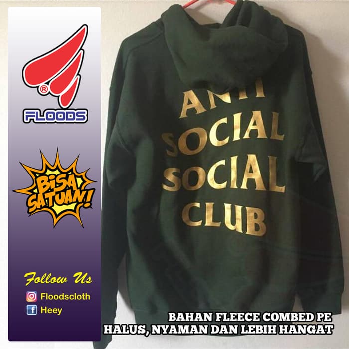 Anti Social Social Club Gold Logo - Jual HOODIE SWEATER JUMPER ASSC ANTI SOCIAL SOCIAL CLUB GOLD LOGO ...