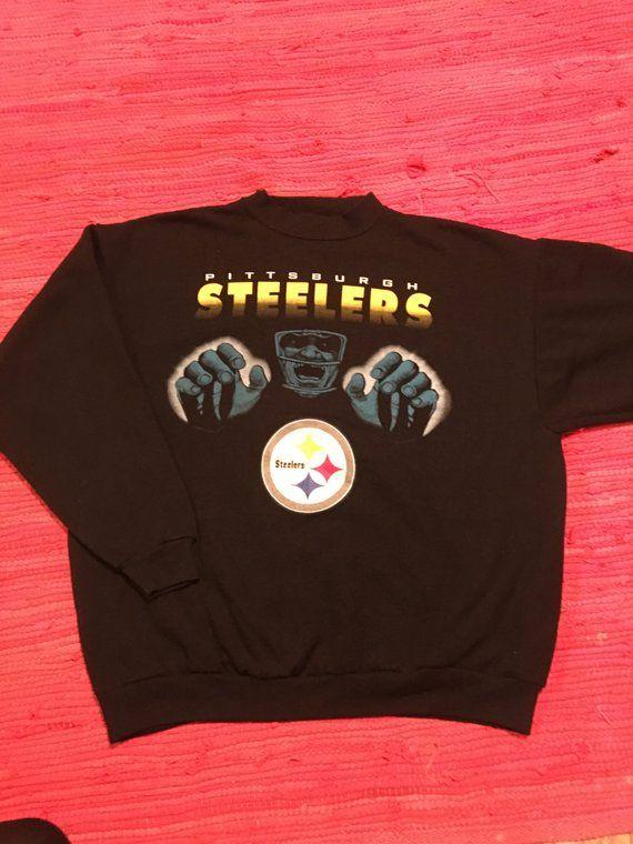 Dope Football Logo - 90s Pittsburgh Steelers vintage Logo 7 crewneck sweatshirt