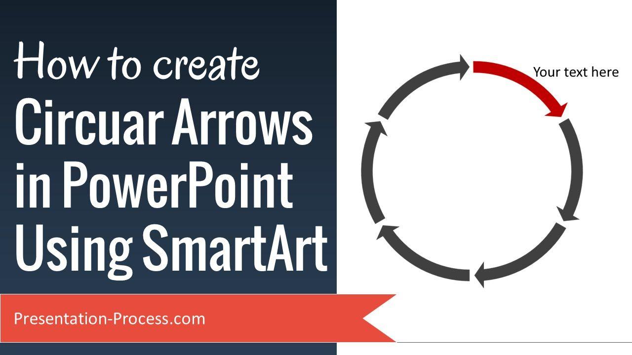 Circle with Whole Arrow Logo - How to create Circular Arrows in PowerPoint using SmartArt - YouTube