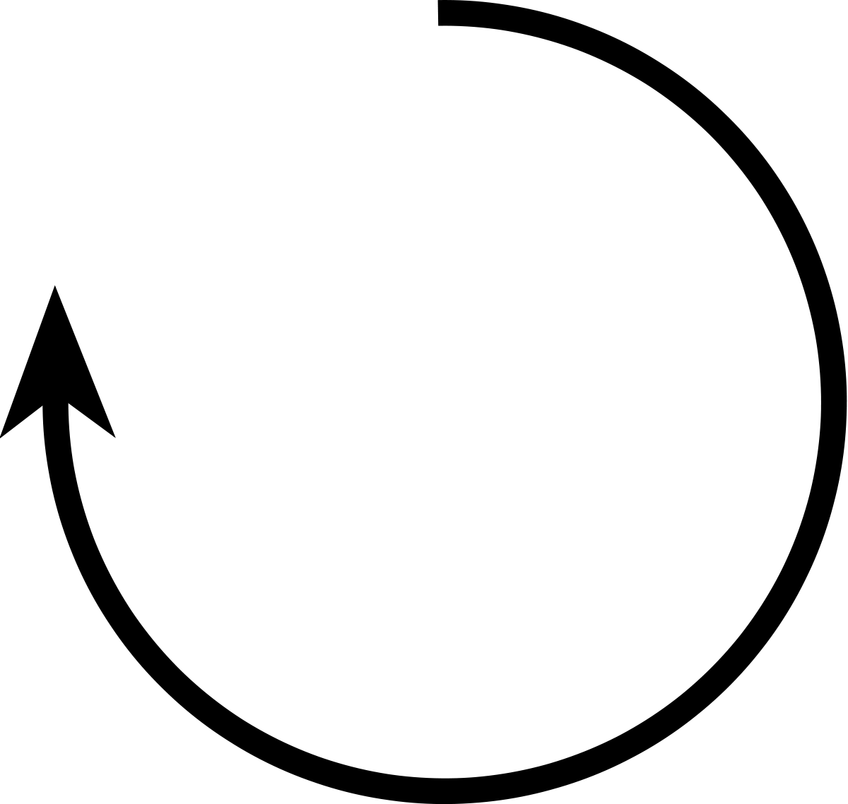 Circle with Whole Arrow Logo - Clockwise