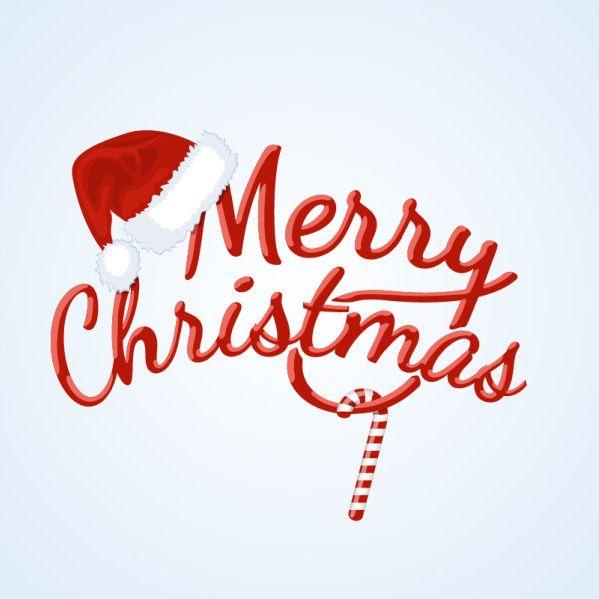 Christmas Logo - Red merry christmas logo creative vector Free vector in Adobe