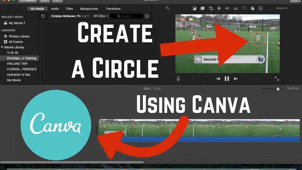Circle with Whole Arrow Logo - How to Add a Circle to Your Highlight Videos on iMovie- FREE