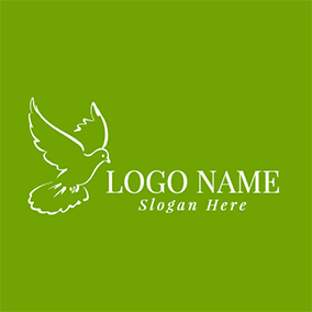 White Green Bird Logo - Free Bird Logo Designs. DesignEvo Logo Maker