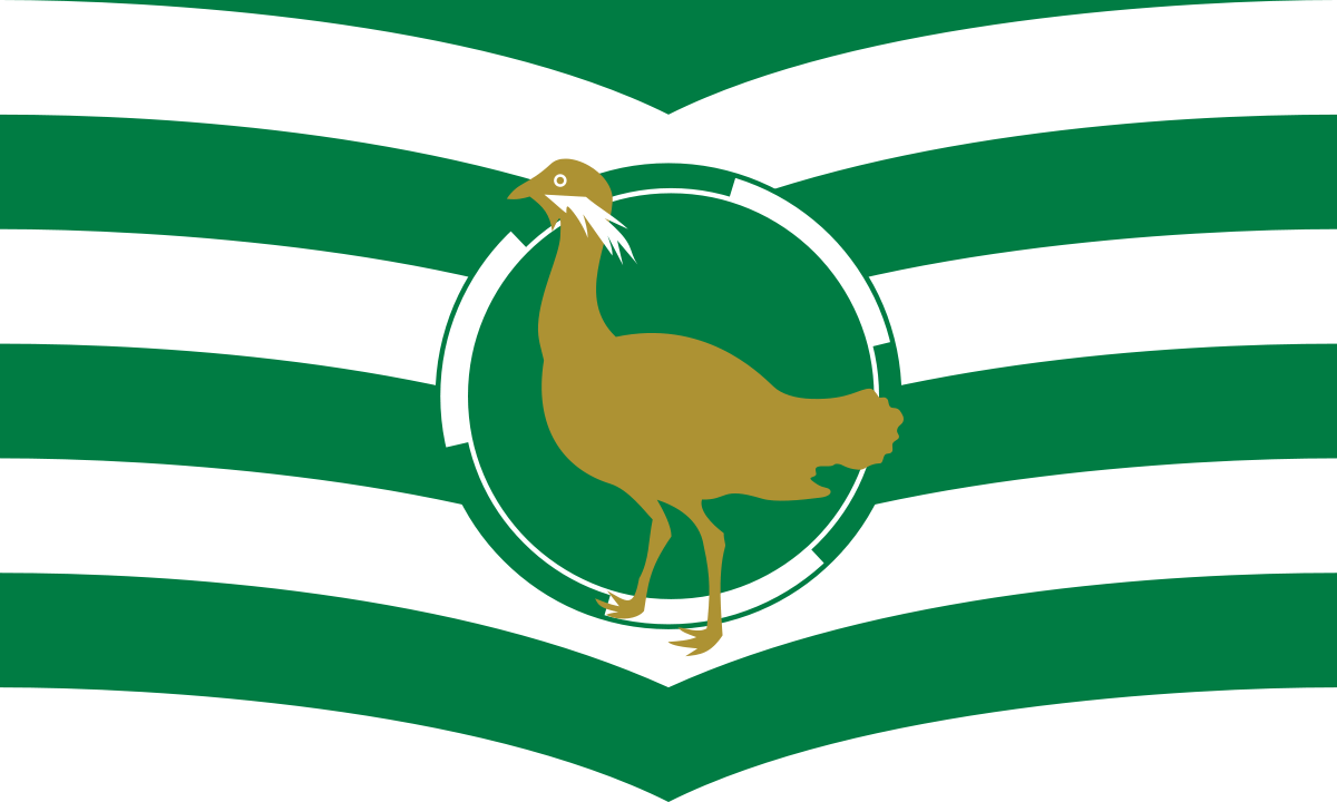 White Green Bird Logo - Flag of Wiltshire