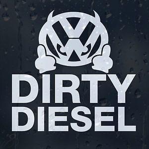 Volkswagen Diesel Logo - Dirty Diesel Volkswagen Logo Car Decal Vinyl Sticker VW Golf Passat ...