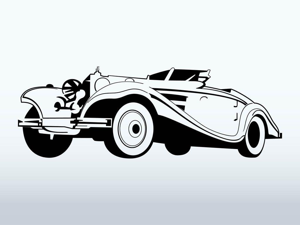 Antique Car Logo - Classic Car Vector Vector Art & Graphics | freevector.com