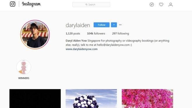 Instagram Star Logo - Instagram star Daryl Aiden Yow used stock image photos - BBC News