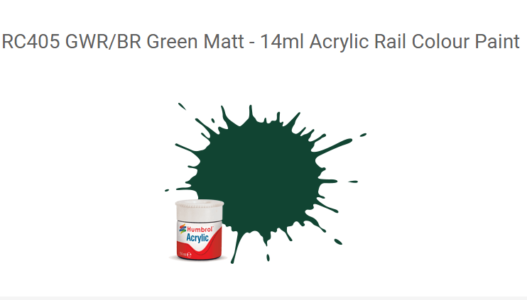 Green BR Logo - Humbrol GWR BR Green RC405 Acrylic Rail Paint