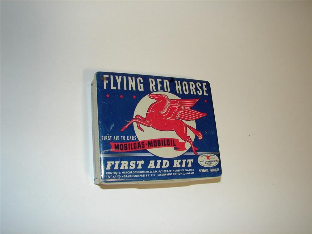 Mobil Flying Red Horse Logo - Fabulous 1940s Mobil Flying Red Horse automotive glove compar