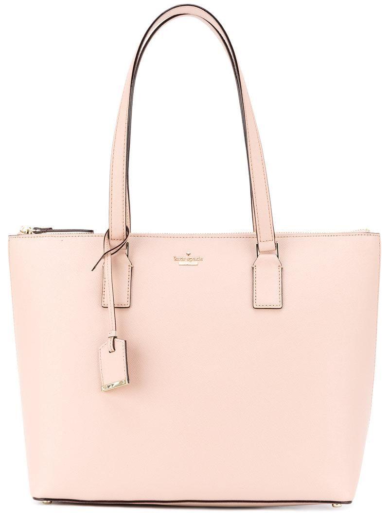 Pink Kate Spade Logo - Kate Spade Logo Stamp Shoulder Bag in Pink