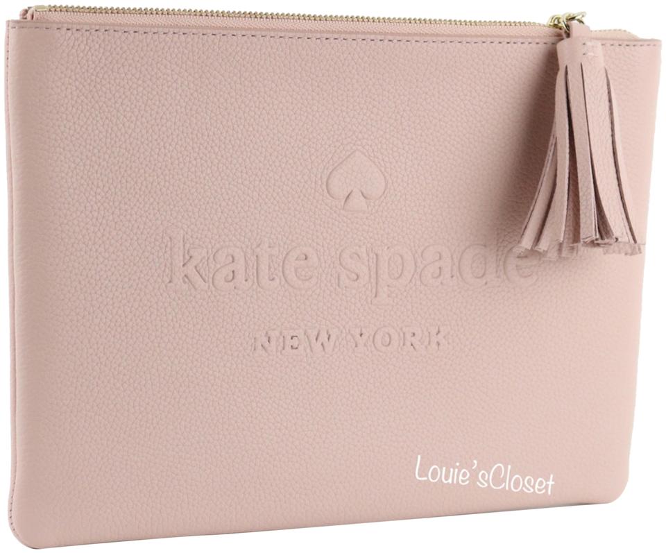 Pink Kate Spade Logo - Kate Spade Warmvellum / Pink Larchmont Avenue Logo Gia Cosmetic Bag