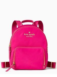 Pink Kate Spade Logo - Details about KATE SPADE NWT SMALL BRADLEY WILSON RD BACKPACK RADISH HOT  PINK NYLON