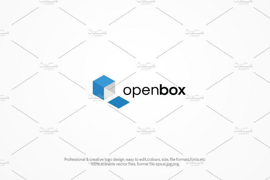 Open- Box Logo - open box logo template ~ Logo Templates ~ Creative Market