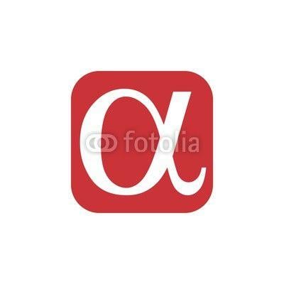 Greek Red Circle Logo - letter alpha greek symbol logo vector | Buy Photos | AP Images ...