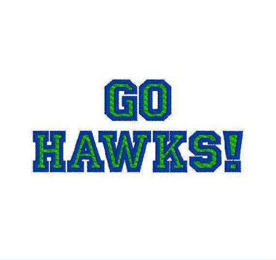 Go Hawks Logo - Embroidery Design Pattern Seattle Seahawks, Go Hawks! for 12th Man