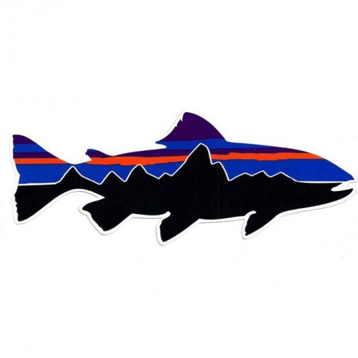 Patagonia Fish Logo - Patagonia Large Trout Fitz Roy Sticker