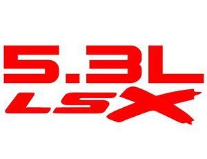 LSX Logo - 5.3L LSX - Vinyl Decal - Red LS Chevy Car Truck Corvette Camaro ...