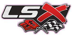 LSX Logo - LSX W/Flags Emblem Large Decal 11