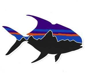 Patagonia Fish Logo - Patagonia Fitz Roy Permit Sticker Fly