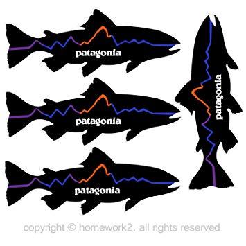Patagonia Fish Logo - Patagonia Fish Stickers, Mountains and Waves Built to Classic Vinyl