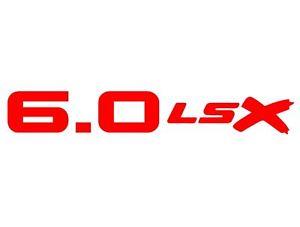 LSX Logo - 6.0 LSX - Vinyl Decal - Red LS Chevy Car Truck Corvette Camaro ...