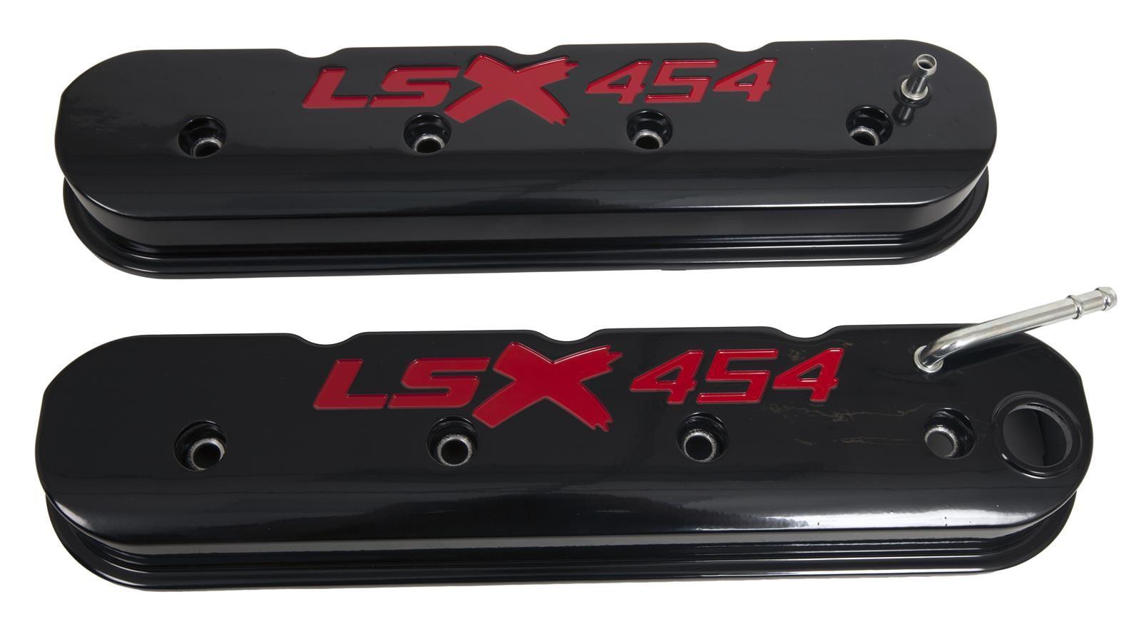 LSX Logo - Valve Cover Kit LSX454 Black W/ Red LSX Logo: GM Performance Motor