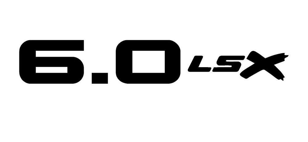 LSX Logo - 6.0 LSX - Vinyl Decal - Black LS Chevy Car Truck Corvette Camaro ...