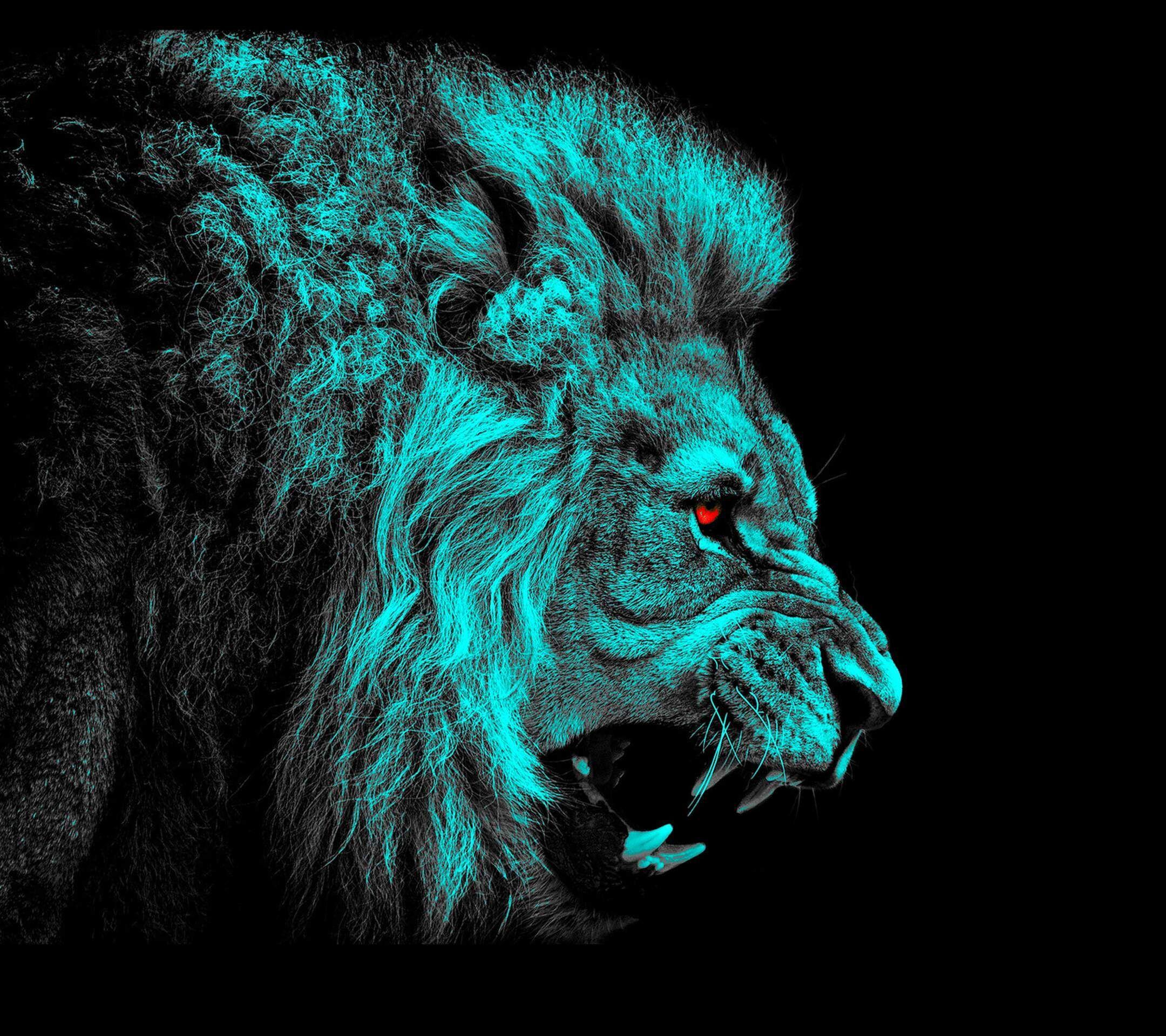 Blue and Green Lion Logo - Green Lion - Tap to see more aweomely cool gorgeous eyes wallpapers ...