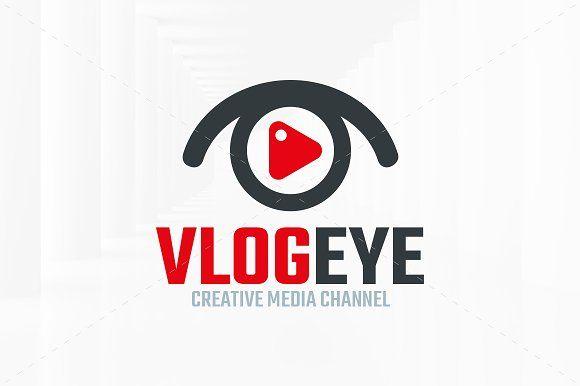 Vlog Channel Logo - Vlog Eye Logo Template Logo Templates Creative Market